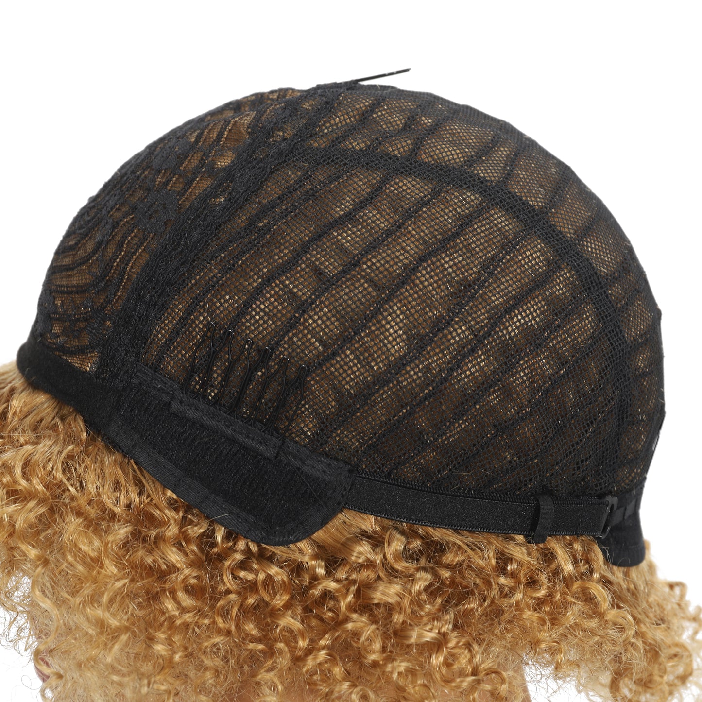 Blonde Human Hair Wigs Short Afro Kinky Curly Wigs For Women Human Hair