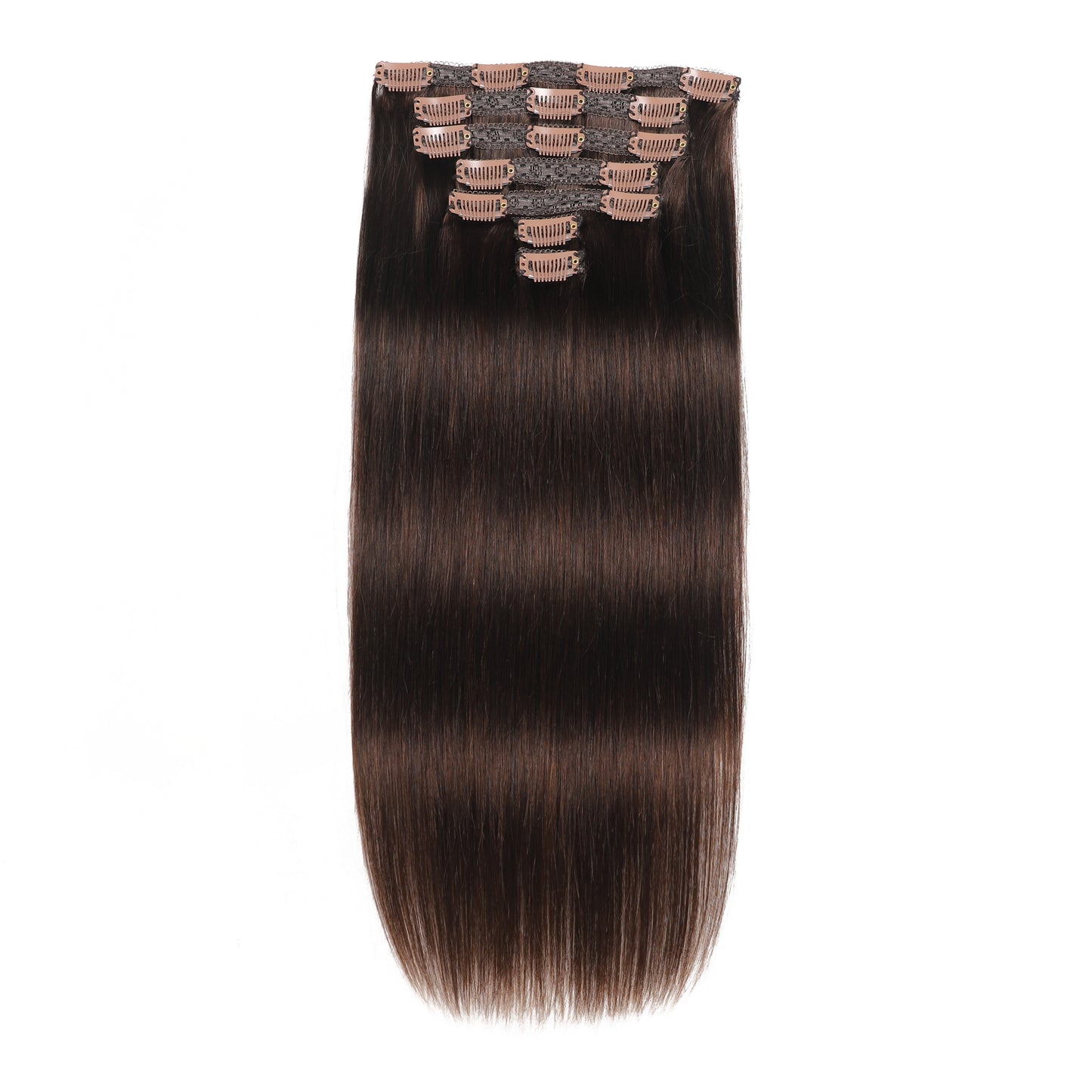 Clip in Hair Extensions #2 Real Human Hair For Women