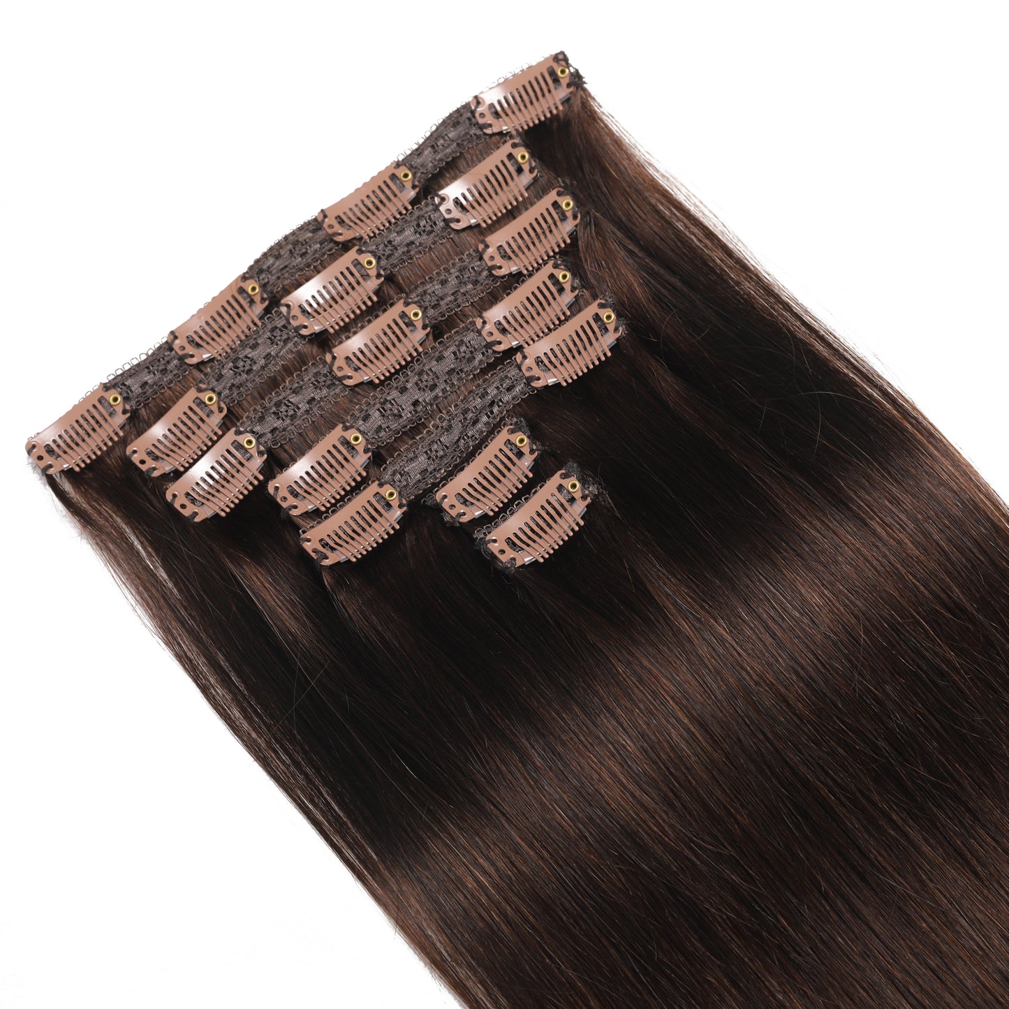 Clip in Hair Extensions #2 Real Human Hair For Women