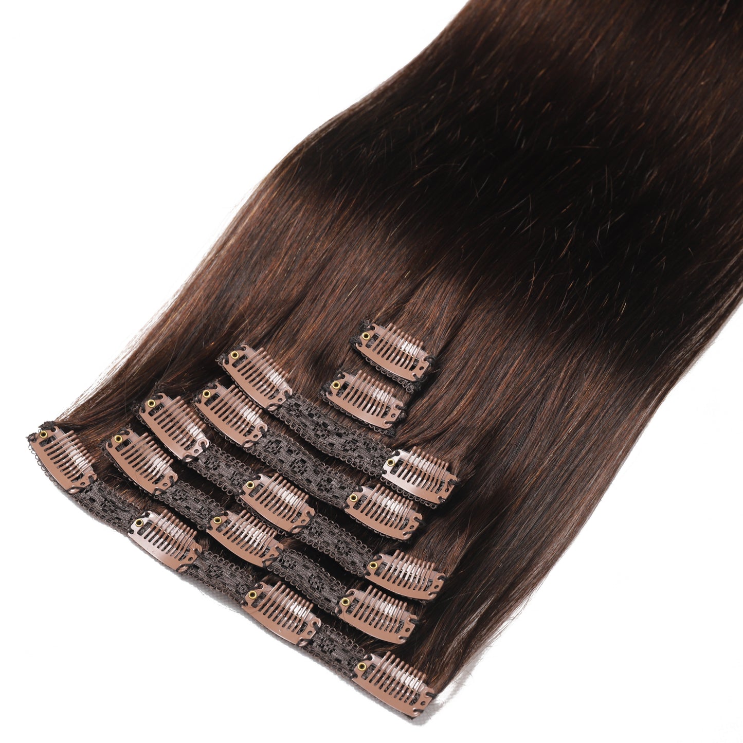 Clip in Hair Extensions #2 Real Human Hair For Women