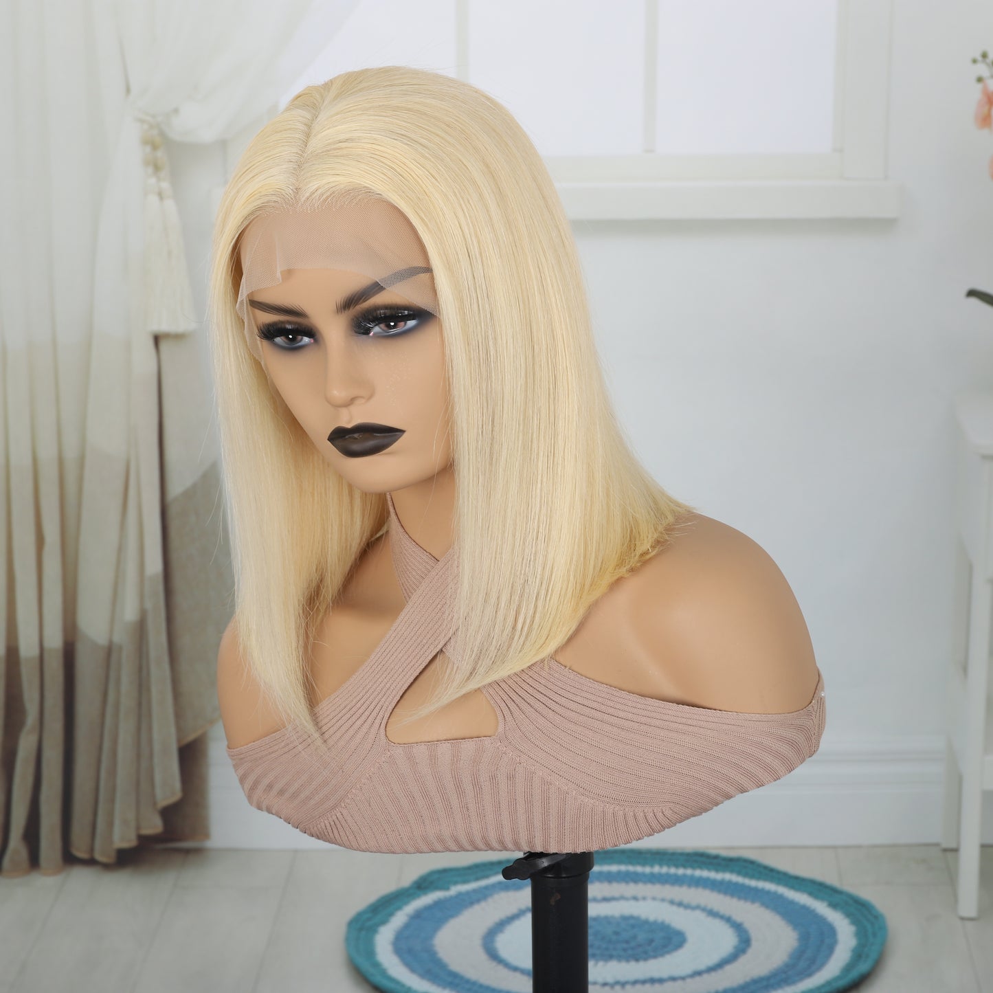 Straight 613 Blonde Human Hair Lace Wig for Women