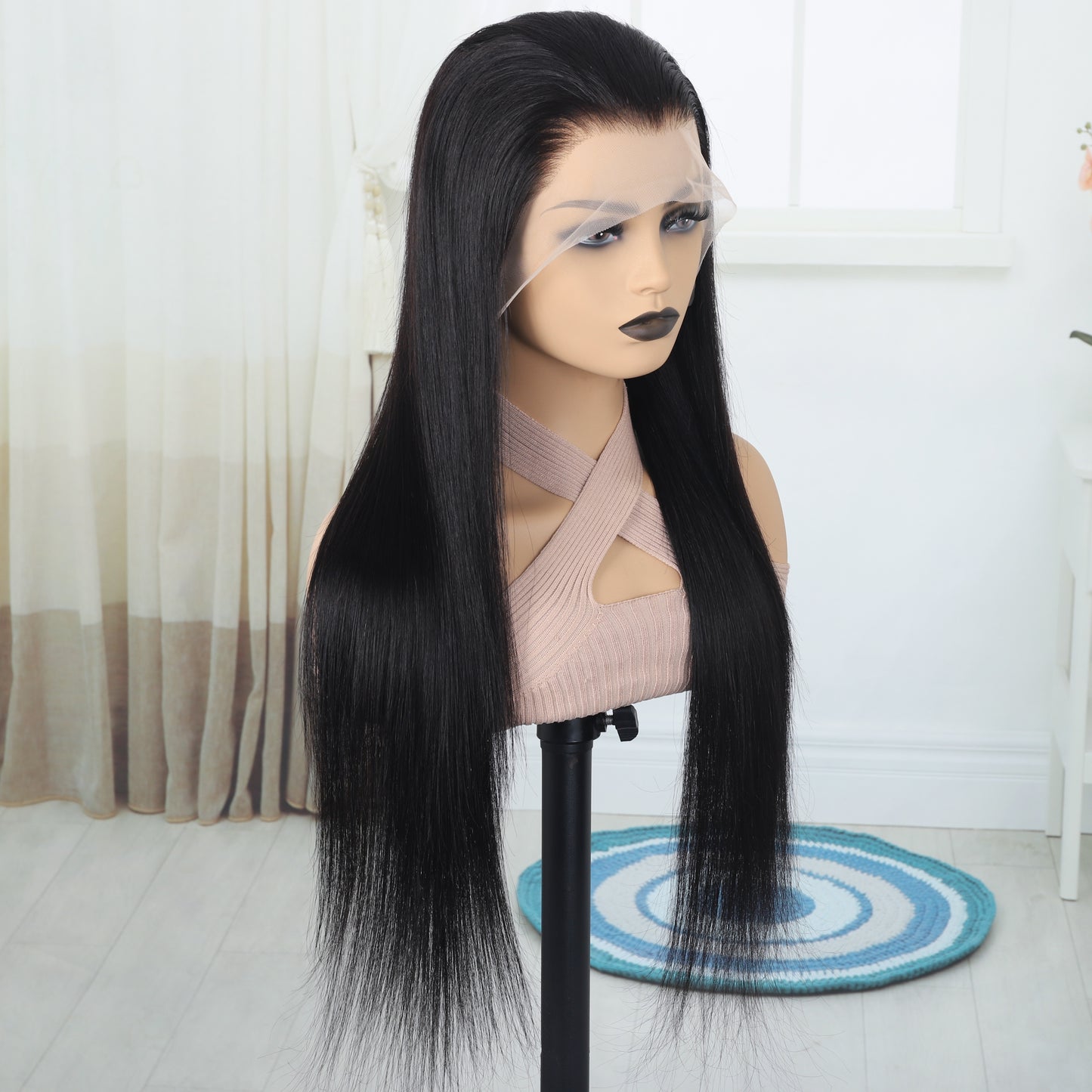 Straight 13x4 Human Hair Lace Wig Natural Color for Women