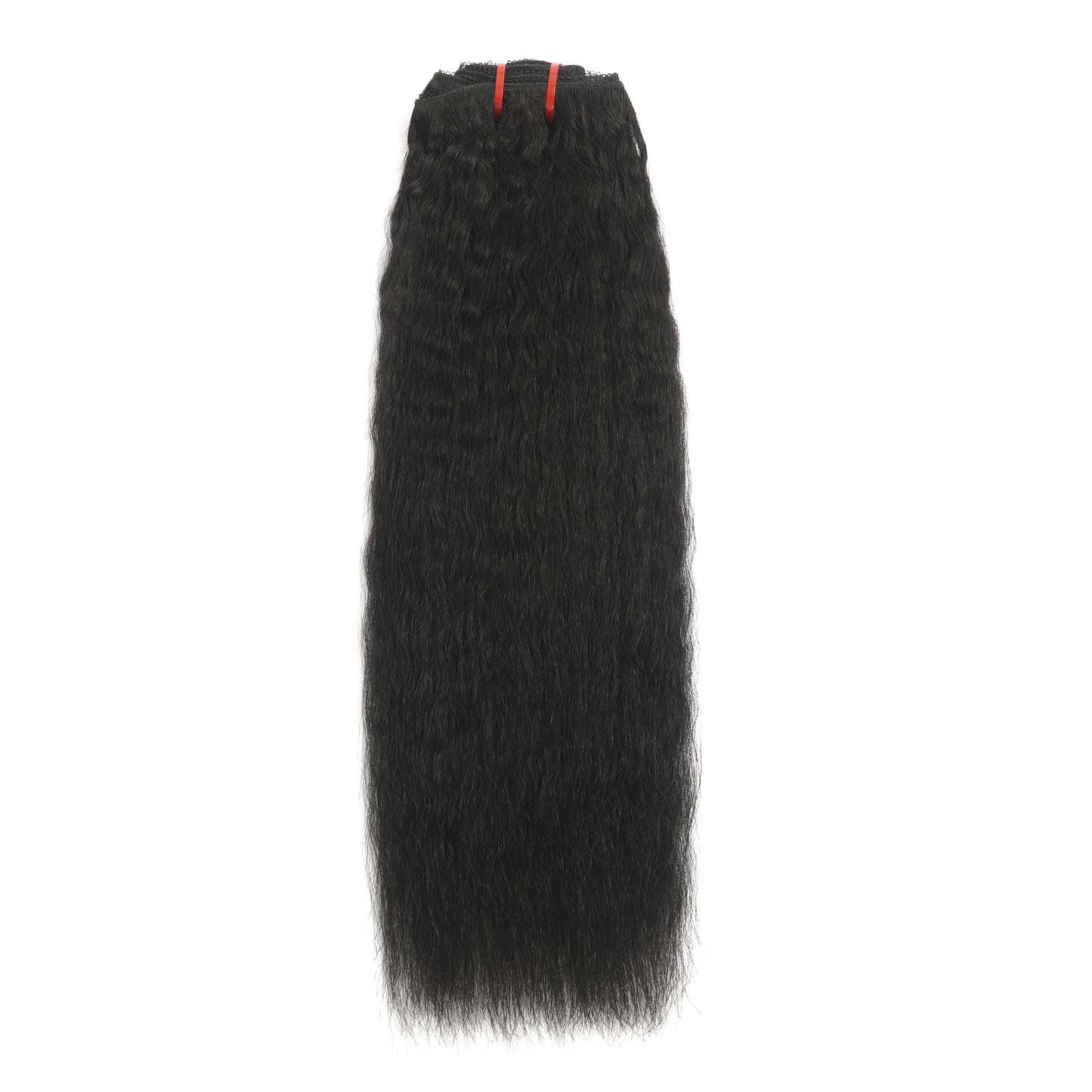 Kinky Straight Clip in Hair Extensions Real Human Hair For Women