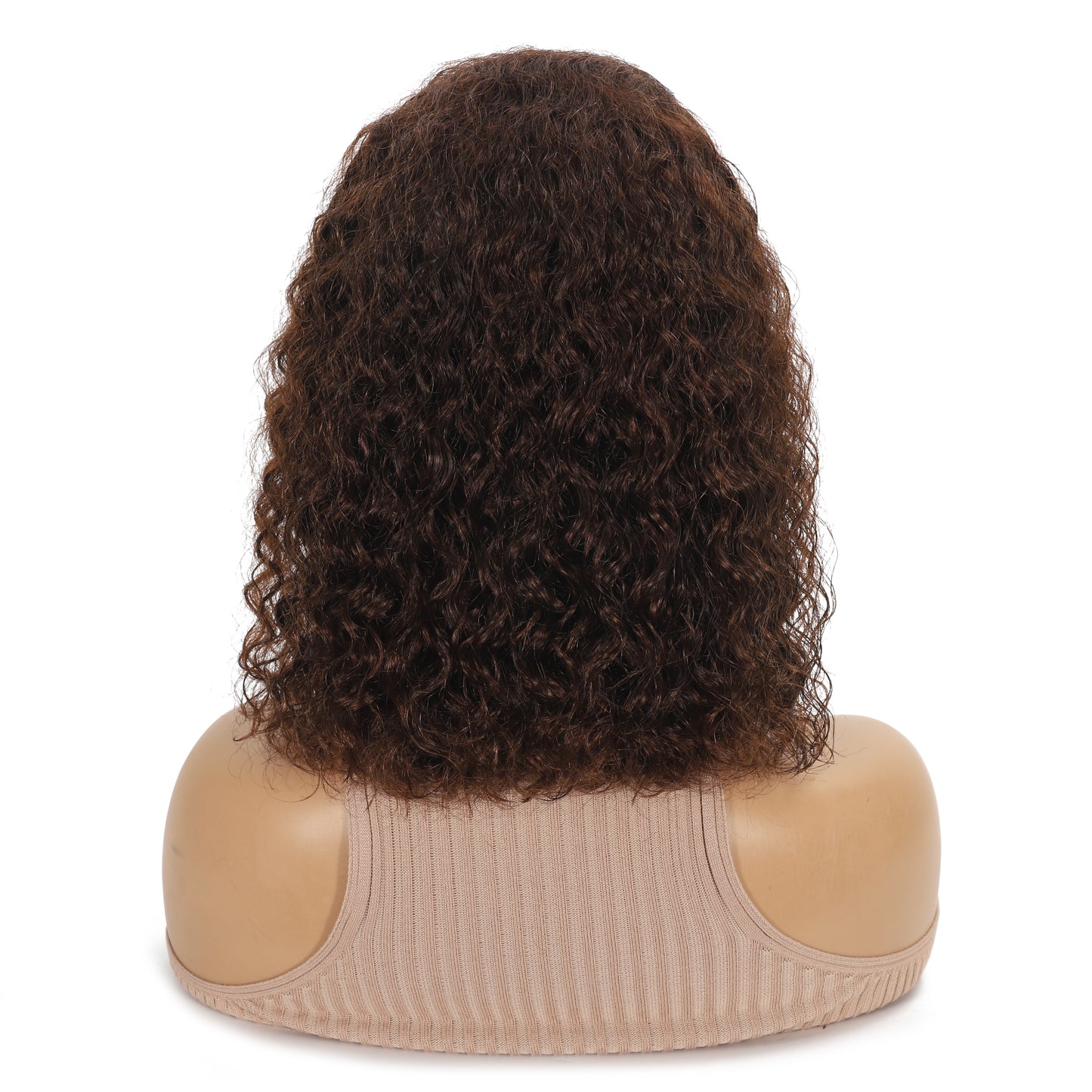 Water Wave Brown Human Hair Lace Wig for Women
