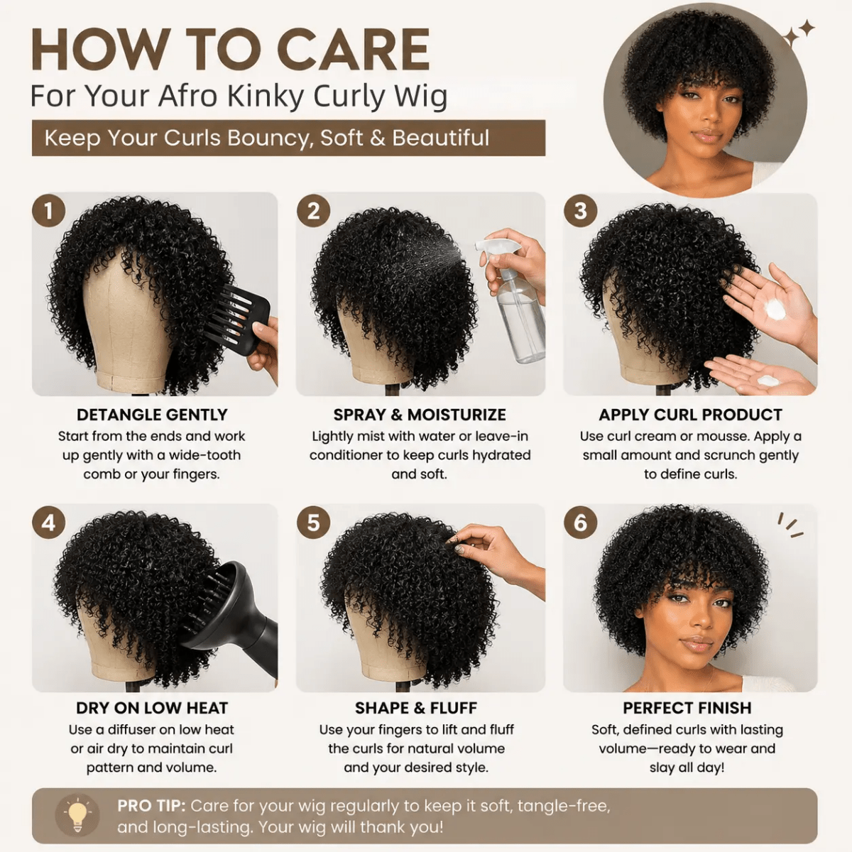 Glueless Wigs Human Hair Short Afro Kinky Curly Wigs For Women Human Hair - Short Wig